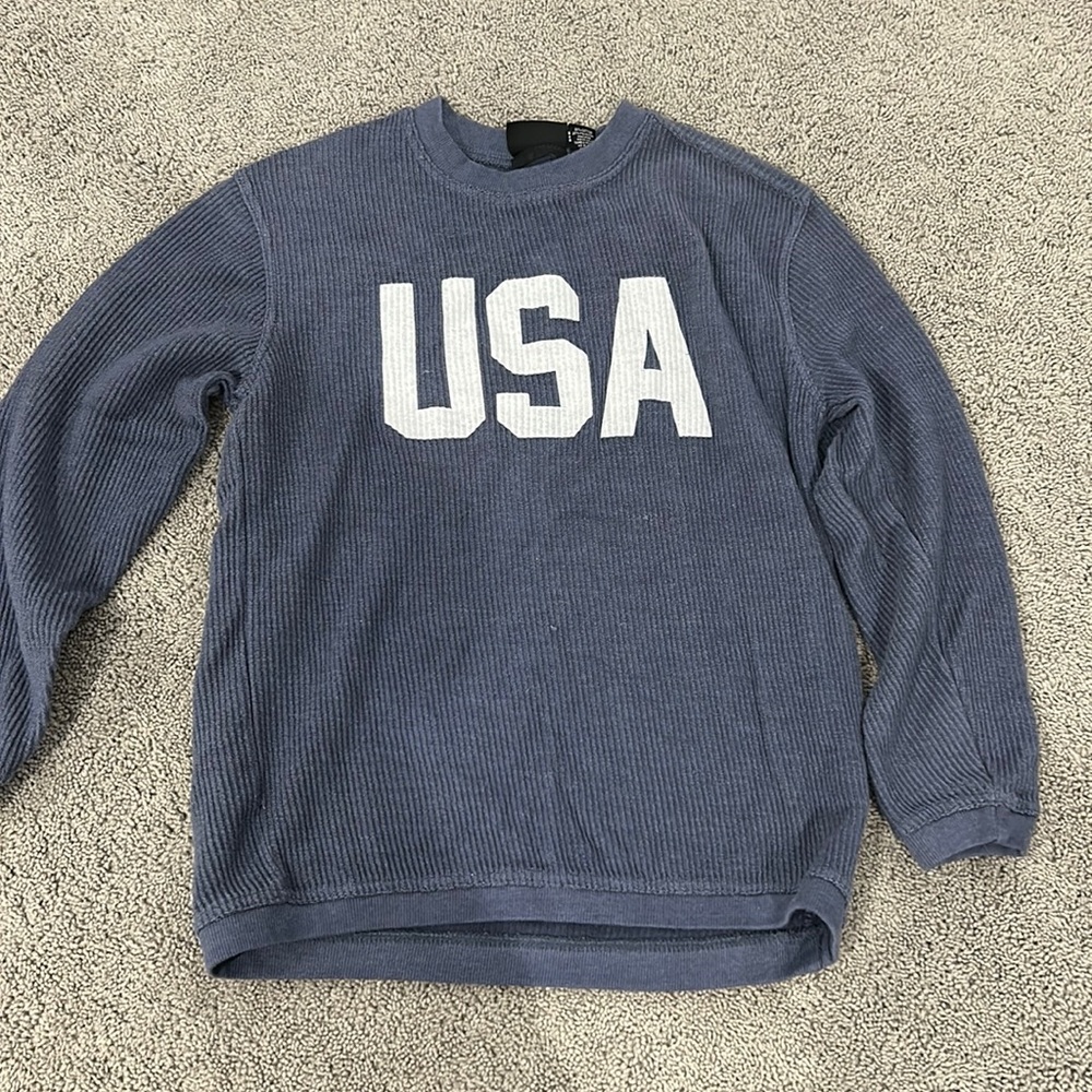 Pink Lily corded USA sweatshirt